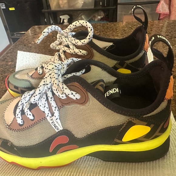 Fendi Colorful Lace-Up Sneakers - Picture 2 of 6